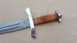 DAMAS FAIT À LA MAIN WRAP CUIR POIGNÉE BRONN ÉPÉE NMT-2518 - Product Image 5