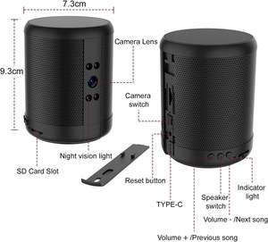 ลำโพงบลูทูธอัจฉริยะรุ่นขายดี 20026 กล้อง WiFi ความละเอียด 1080P ระบบไร้สาย ตรวจจับความเคลื่อนไหว ใช้เป็นกล้องดูแลเด็กและระบบรักษาความปลอดภัยภายในบ้าน - Product Image 2
