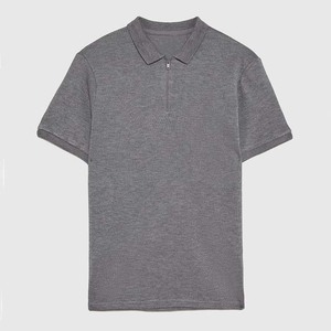 Polos de algodón de talla grande de 210g a buen precio más vendidos para hombre, polos de Color gris con logotipo personalizado de alta calidad, ropa deportiva - Product Image 1