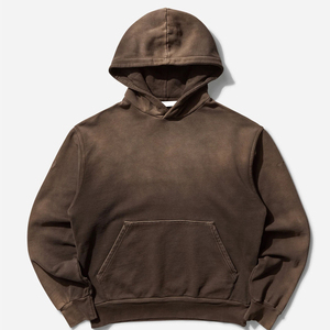 Sweat à capuche unisexe 100% coton Sunfade pour hommes hiver à capuche unisexe de haute qualité épais polaire 420gsm poids lourd - Product Image 5