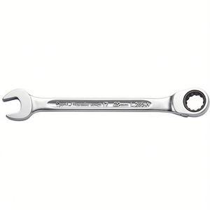 Llave de trinquete reversible de boca abierta 17 SW 22mm L.285mm Anillo de 15 grados - Product Image 2