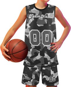 Ensemble d'uniformes de basket-ball légers et respirants, taille plus, style unique, couleur unie, haute qualité pour adultes - Product Image 1