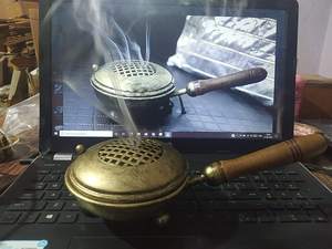 Loban-Quemador de incienso de fundición de metal, fragancia de metal, madkan bakhoor, de United Trade World - Product Image 3