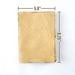 Vintage Handmade Recycled Cotton Papers with Deckle Edge Blank UV and Offset <b>Printed</b> in Box Styling for Gift - Product Image 1