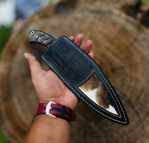 มีดล่าสัตว์คุณภาพสูง พรีเมียม ขายดี ด้ามทำจากเขาควาย ใบมีดตรง รับประกัน 3 ปี ทนทานสูง เหมาะสำหรับกิจกรรมกลางแจ้ง - Product Image 6