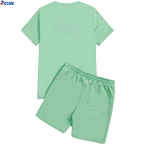 Nuevo Conjunto Deportivo Personalizado para Hombre, Talla Grande, Sudadera Corta y Pantalones Cortos de Algodón con Logotipo Personalizado, Conjunto Moderno Unisex - Product Image 2