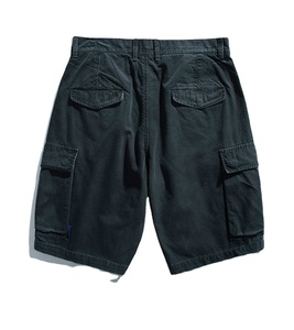 กางเกงกีฬาขาสั้นเอวกลางผ้าคอตตอนแบบถักมีเชือกผูกปิดแนวสตรีทฮิปฮอปแบบกำหนดเอง - Product Image 3