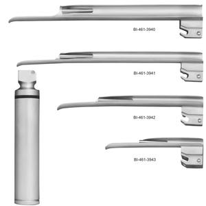 Laryngoscope à fibre optique Miller avec 4 lames et poignée à batterie, instruments chirurgicaux pour les oreilles, les yeux, le nez et la gorge - Product Image 3