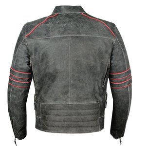 Chaquetas de cuero genuino de alta calidad para hombre, chaqueta de cuero Punk para hombre, moda para motocicleta, chaquetas de cuero con punta 5XL - Product Image 3