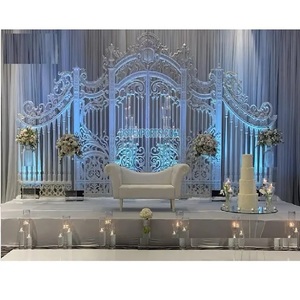 Marco de puerta de boda inglés modernista configuración victoriana Romance boda escenario telón de fondo marco blanco sueño boda Escenario Puerta marco - Product Image 1