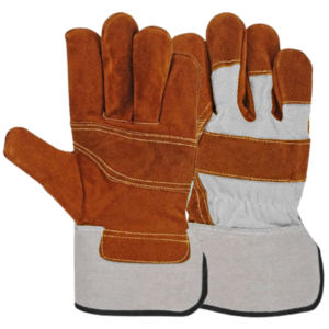 Guantes DE SEGURIDAD DE CUERO dividido de piel de vaca de alta calidad, suaves y cómodos, protección Industrial para manos y brazos para jardinería - Product Image 6