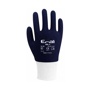 ถุงมือทำงานเคลือบไนไตรล์เต็มรูปแบบ สีกรมท่า - Product Image 1