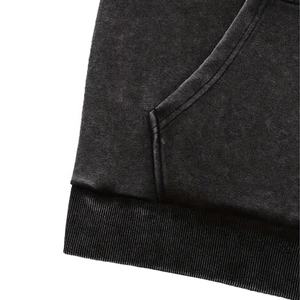 เสื้อฮู้ดดี้ผู้ชายแบบสั่งทำคุณภาพสูง ล้างสีแบบแอซิดวอช สำหรับฤดูหนาว ผ้าฝ้าย 100% ทรงโอเวอร์ไซส์ เป็นมิตรต่อสิ่งแวดล้อม - Product Image 4