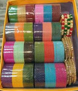 Bracelets en or de haute qualité, dernières tendances, ensembles de bracelets à la mode, tailles et couleurs personnalisées, bracelets faits à la main, ensemble de chudiyan pour femmes - Product Image 6