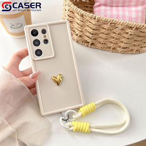 Coque de téléphone <span class=keywords><strong>portable</strong></span> créative couleur unie Premium Sense petite lanière d'amour pour <span class=keywords><strong>Samsung</strong></span> S21 S22 S23 S24 S25 Plus ULTRA S24FE - Product Image 5