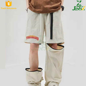 กางเกงกันลมผ้าฝ้ายแบบลำลองสำหรับผู้ชายกางเกงวิ่งแบบซักได้น้ำหนักปานกลางมีซิปป้องกันรอยย่นแห้งเร็วออกแบบได้ตามต้องการ - Product Image 3