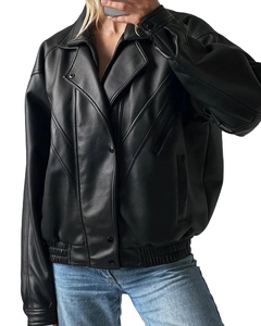 Veste en cuir véritable pour femme de haute qualité, surdimensionnée, avec fermeture éclair, durable, douce et élégante, qualité supérieure chez NurakSports - Product Image 1