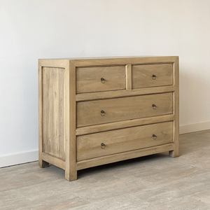 Commode rustique en bois de manguier Commode de rangement artisanale en bois massif - Product Image 3