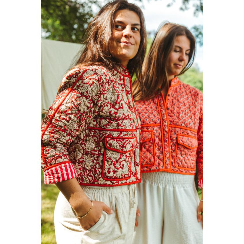 ジャケット・アウター ameri INDIA INDIA BLOCK PRINT JACKET Tashma Block Printed Jacket – The Fox and The Mermaid