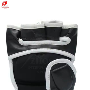 Guantes de MMA con Dedos Abiertos, Material de Cuero, Correa de Muñeca con Gancho y Bucle, Transpirables, Lavables, Equipo de Protección de Boxeo, Conjunto Combinado Unisex - Product Image 4