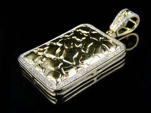 Personalizar alta calidad plata esterlina chapado en oro Moissanite diamante colgante joyería para hombres - Product Image 2