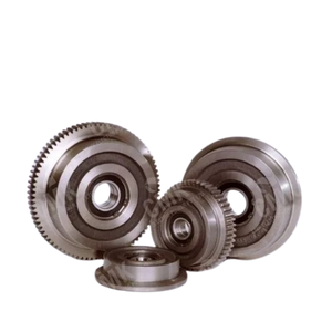 Rueda de grúa superior 400 mm Acero forjado Doble brida Acabado galvanizado Marca CMK Rodamientos antifricción Caja embalada - Product Image 1