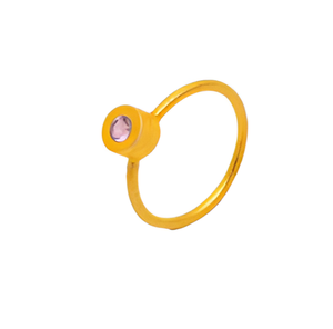 แหวนพลอยอเมทิสต์เงินสเตอร์ลิงสีทอง Plated925แหวนแฟชั่นทันสมัยสำหรับงานแต่งงานงานครบรอบแต่งงานสำหรับทุกเพศ - Product Image 5