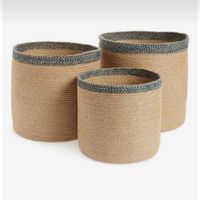 Jardinière en jonc de mer tissée jardinières d'intérieur Pot de plantes panier de rangement conteneurs de plantes panier de rangement Pots de fleurs pour la décoration de la maison