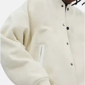 High Quality Varsity <b>Jacket</b> <b>Men</b> and Women Chenille Embroidery <b>Leather</b> Sleeves Custom Baseball Letterman Varsity <b>Jacket</b> - Product Image 2