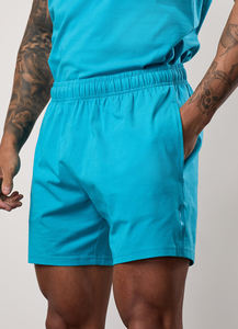 Shorts décontractés pour hommes de haute qualité, tendance, avec design vintage délavé à l'acide et bords effilochés, 100% coton, taille mi-haute - Product Image 4