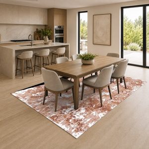 <b>RUGS</b> DEPOT LXDP-0534 Wholesale Terracotta Gold Designer Pattern Digital Printed Machine Washable Chenille Area <b>Rug</b> <b>Non</b> <b>Slip</b> - Product Image 4