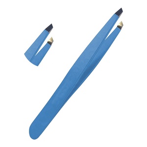 แหนบถอนขนตาคิ้วปลายเอียงทำจากสเตนเลสกันลื่นแบบมืออาชีพแฟชั่นใหม่แพ็คเครื่องมือความงามจำนวนมาก - Product Image 2