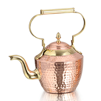 Magnifique service à thé et à café en cuivre classique ROSHAN HANDICRAFTS, capacité de 500 ml, artisanat résistant à la chaleur pour la maison