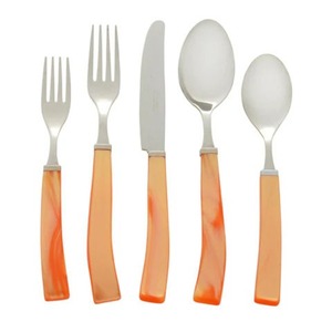 Elegante juego de cubiertos de acero inoxidable con mango de madera, cubiertos elegantes, vajilla de comedor para cena familiar, hogar, cocina, restaurante - Product Image 2