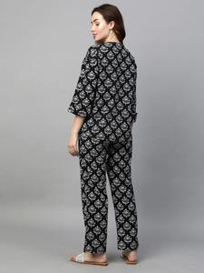 Hand Block Cotton Pajama Set Unisex Summer PJ Set <b>Beautiful</b> Cotton with Soft Feature for Bride Groom Matching Indian Cotton Set - Product Image 4