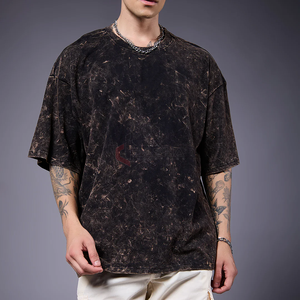 เสื้อยืดโอเวอร์ไซส์ผู้ชายผ้าคอตตอนสไตล์สตรีทแวร์ผ้าฝ้าย100% พิมพ์ลายโลโก้ได้ตามต้องการ - Product Image 4