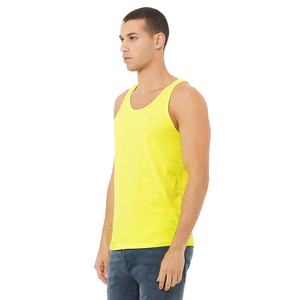 Haute qualité néon rose couleur Logo personnalisé entraînement hommes débardeurs 3480 unisexe JERSEY respirant débardeur - Product Image 5