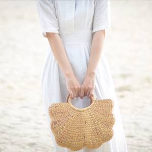 Customization Accept <b>Handbag</b> Bags for Women Girls <b>Handbags</b> Female Water Hyacinth Bag with Removable Fabric Liner - Product Image 5