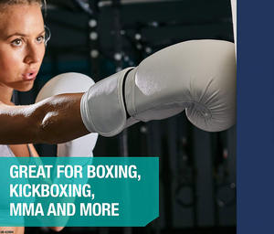 ถุงมือมวยหนังสีดำแดงสำหรับฝึกซ้อมเตะมวย - Product Image 5