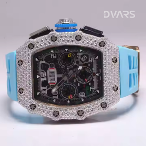 นาฬิกาข้อมือกลไกสไตล์ฮิปฮอป ประดับเพชร หนักแน่น โดดเด่น สายสแตนเลสสตีล ตัวเรือนทรงกลม ขนาด 41 มม. หรูหรา - Product Image 1