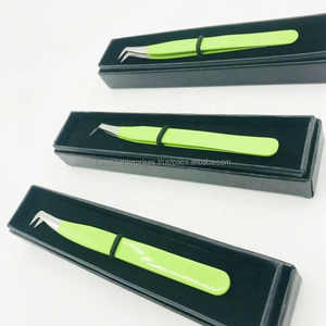 Eyelash Fiber Tip Tweezers Custom Logo Private Label Professional Precision Anti-Magnetic Anti-Static Stainless Steel Lash - Product Image 4