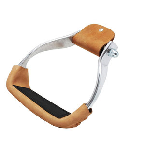 Étriers de selle de cheval occidental de qualité supérieure en aluminium léger torsadé incliné stabilité d'équitation baril de piste corde plaisir équitation - Product Image 3