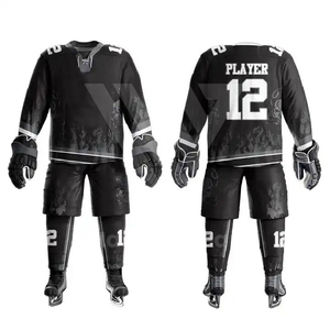 Conception personnalisée Impression par sublimation Ensembles uniformes de hockey sur glace 100% Ensemble d'uniformes d'hockey en polyester Fabriqué au Pakistan - Product Image 1