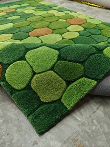 Pebble Pattern Green Hand Tufted Rug Nature Inspired Modern Nature Style Carpet for Modern home hotels hall balcony - Product Image 4