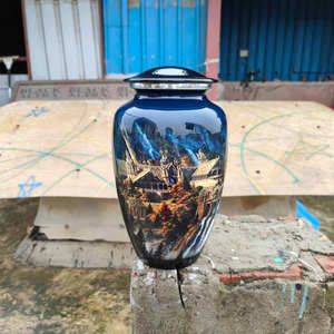 Haute qualité meilleure vente adulte crémation urnes en aluminium sol Vase couleurs personnalisées à la main Durable prix bas quantité minimale de commande - Product Image 5