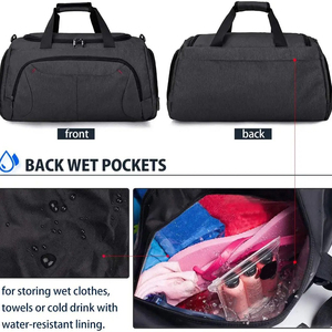 Bolsa de deporte de lona con logotipo personalizado OEM, forro de poliéster ligero, elegante kit de Deportes de viaje para gimnasio con diseño de sublimación de gran oferta - Product Image 5