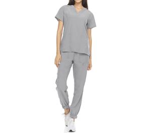 Uniforme Médico de Hospital con Cuello en V para Enfermeras y Doctores, Pantalones y Blusa, Logotipo Personalizado, Conjunto de Uniformes Médicos de Punto, Diferentes Colores, Venta al por Mayor - Product Image 1