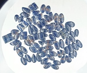 Natural Sodalite Pairs Blue Oval Cut Cabochon Gemstone Jewelry-High Quality Third Party Certified for Necklace Making - Product Image 2