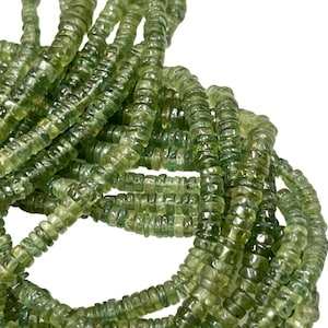 Grenat vert perles de pierres précieuses véritables perles en forme de pneu brin de perles de pierres précieuses de guérison collier perles en vrac pour la fabrication de bijoux - Product Image 5