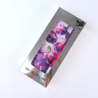 Ensemble de vernis à ongles en gel 6 couleurs, série aux couleurs des fruits (prune, violet, rose), UV LED, à retirer par trempage, pour l'été, gel à ongles solide, OEM, marque privée